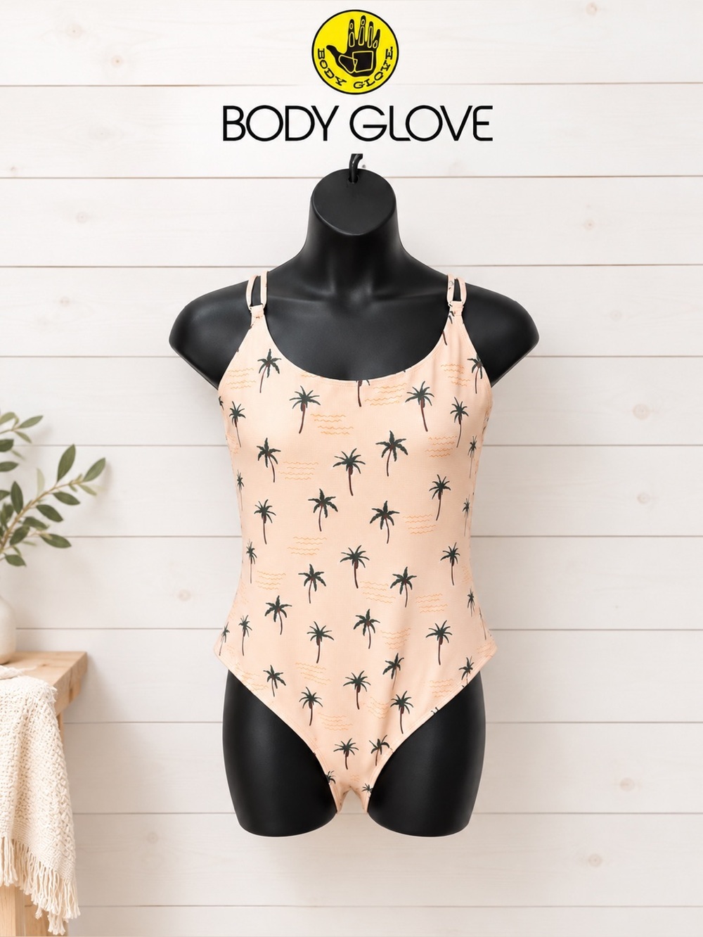 Body Glove Palm Print One-Piece Swimsuit – Pink – Size 3X